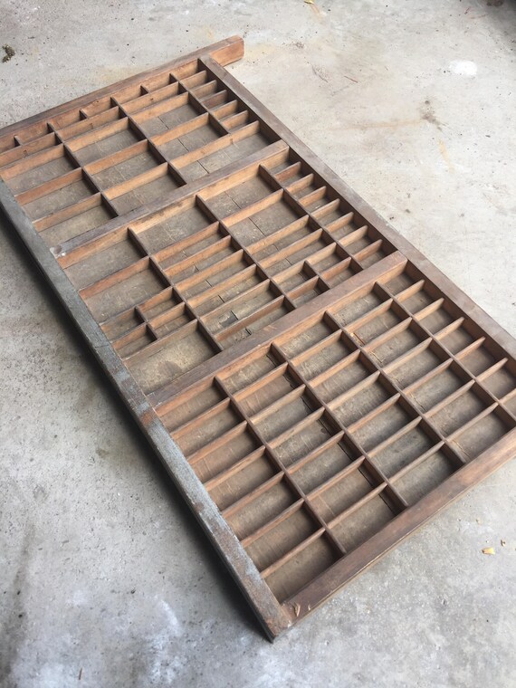 Vintage Wooden Printers Tray Letterpress Drawer Hamilton Like This Item
