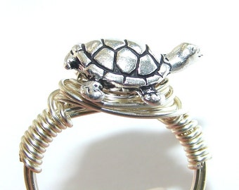 TURTLE RING wire wrapped