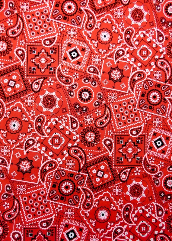 Red Bandana fabric 100 cotton fabric for general arts and