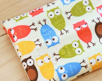 Owls Laminated Cotton Fabric By The Yard