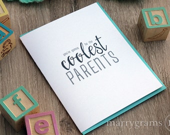 You're Going to be the Coolest Parents, Pregnancy Announcement Congratulations Expecting Mother Baby Shower Greeting Card