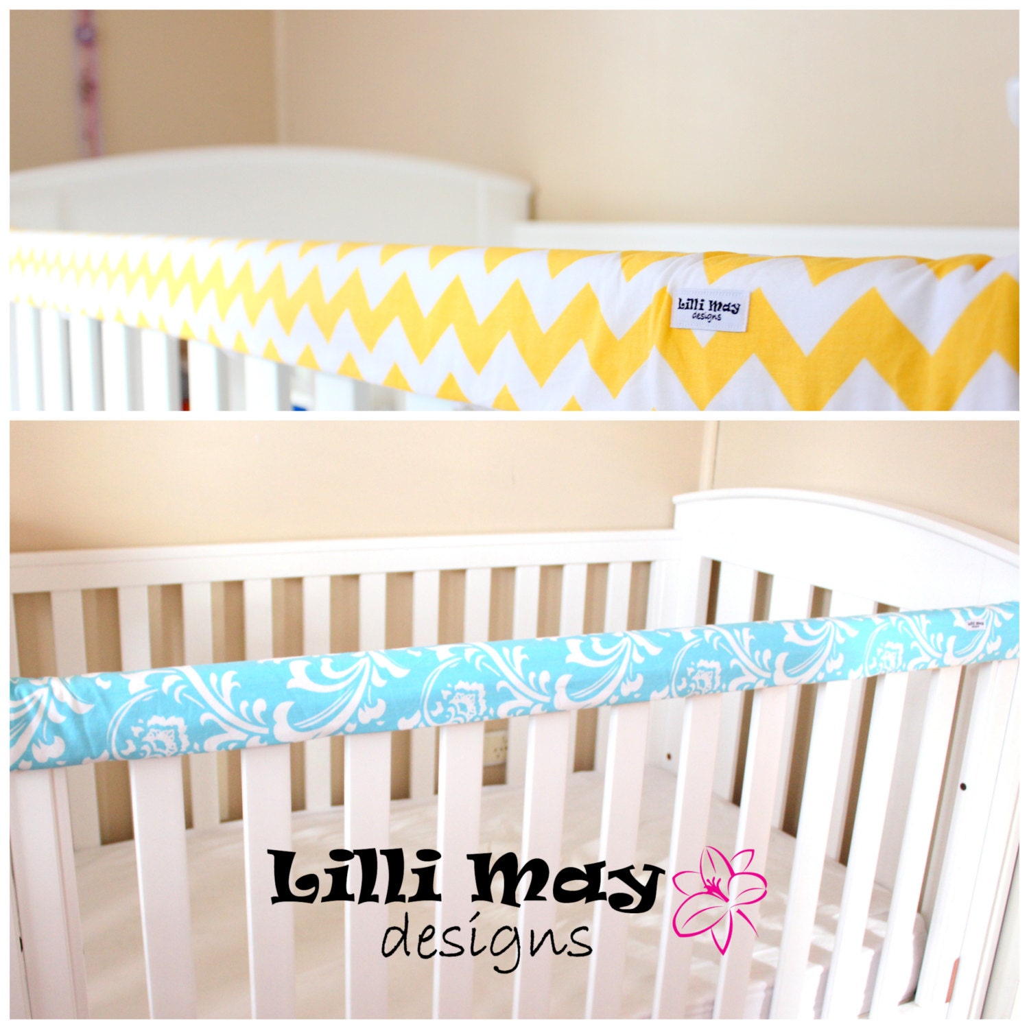 Teething Rail Cover Protector // Crib Rail Cot Rail Cover//