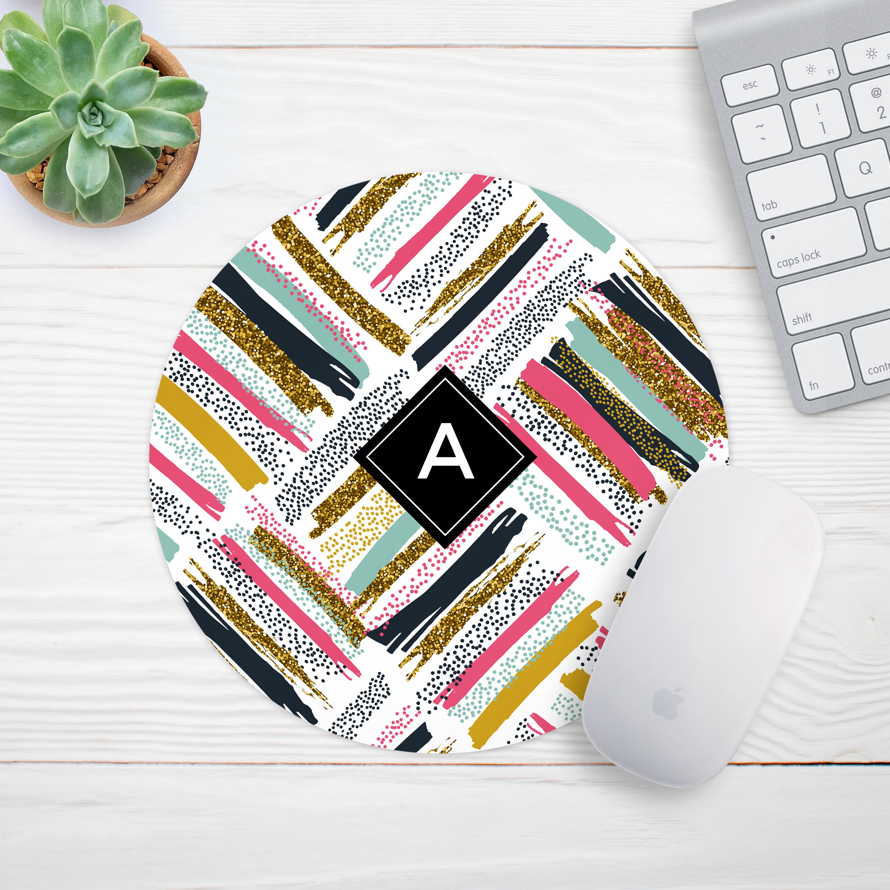 Personalized Mouse Pad Mousepad Monogram Mouse Pad Coworker