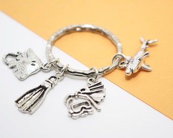 Scuba Diver Keyring, Scuba Diver Keychain, Scuba Diver Gift, Ocean Lover Gift, Diving Instructor Gift, Scuba Diver Bag Charm