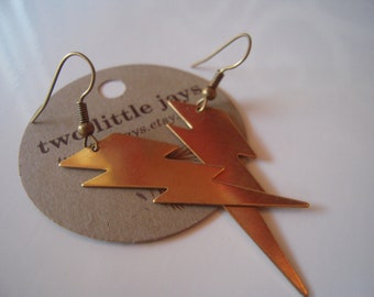 OKC Thunder Earrings Lightning Bolt Handmade Jewelry