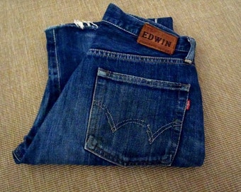 Mens EDWIN Lot 505 SX Button Selvedge 29x31 Classic, Straight Leg Made in Japan