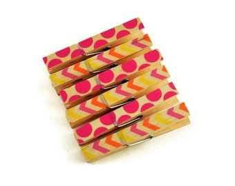Altered Clothespin Clips Decorative Wooden Clothespins in Enjoy