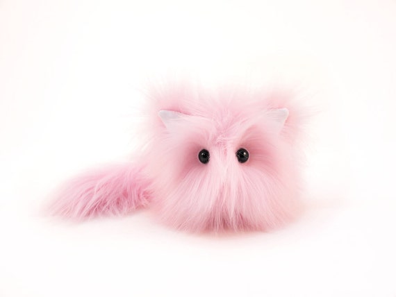 pink stuffed cat