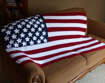 American Flag Blanket Crochet Pattern