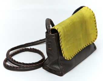 Leather small bag-grassy green!
