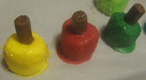 One dozen nail polish bottle chocolate covered marshmallows party favors