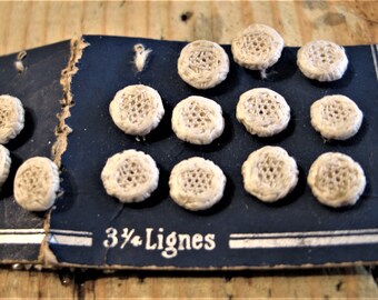 Vintage Thread Buttons, Set of 14, Original Package