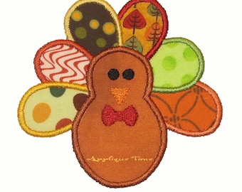 Instant Download Boy Turkey Machine Embroidery Applique Design 4x4, 5x7 and 6x10