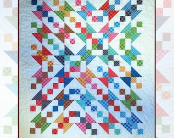  Modern  quilt pattern scrappy quilt Beads on a