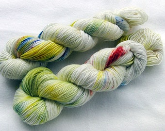 Handdyed SockYarn, 75 Wool, 25 Polyamid 100g 3.5 oz. Nr. 180
