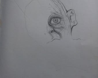 GOLLUM pencil drawing