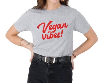 Vegan Vibes T-shirt Top Shirt Tee Fashion Retro 90's
