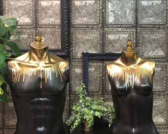 Upcycled mannequin body lamps lights