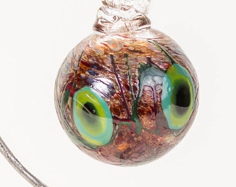 604124 Medium Hand Blown Hanging Art Glass Ball Decorative Ornament