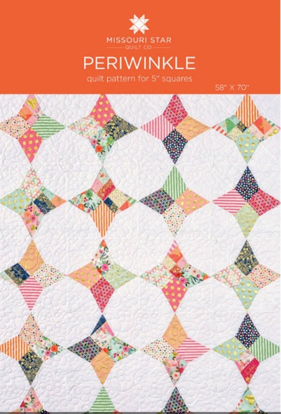 MSQC Periwinkle Quilt Pattern for 5 Squares by