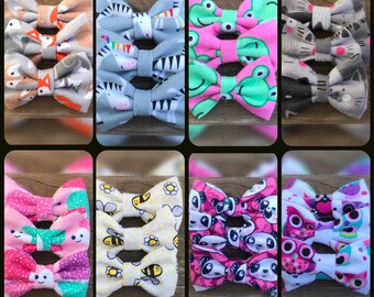 Animals/Bows/Headbands/Girls/fox/bees/cat/panda/hedgehog/zebra/owls/frog/boys/bow tie