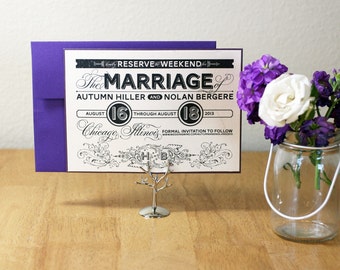 Vintage wedding Save the Date SAMPLE