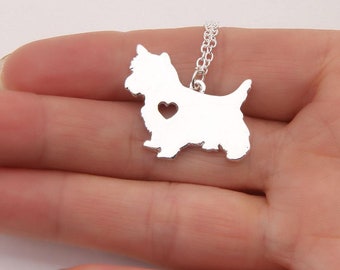 Westie Pendant Necklace Pendant Puppy Heart Dog Lover Pet Necklaces & Pendants Women Animal Charms