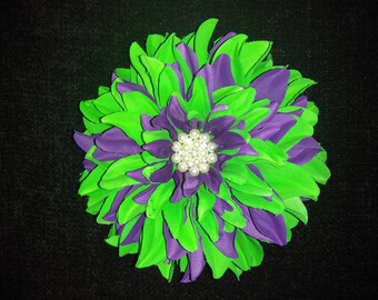 Green and Emerald Floral Brooch