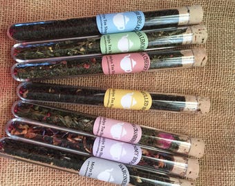 Tea Gift Set, Sample Teas, Variety teas, Loose Leaf Teas, gift for her, tea gift box. set 1