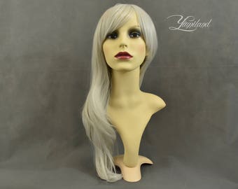 Silver Wig | Grey Wig | Long Grey Wig | Long Silver Wig | Long Wig with high quality synthetic hair