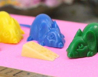 4 Color Mice - Cute and Colorful - Set of 4 - 203-3-17CL