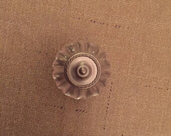 Clear Acrylic & Brushed Nickel Knob