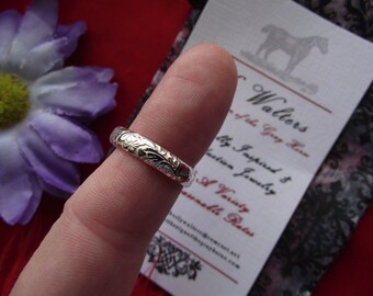 R-0072 - Sterling Silver or 14k Gold Posey Rings - Regency Posey Ring, Georgian Posey Ring, Elizabethan Posey Ring
