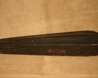 Antique Wood Coffin Style Violin Case
