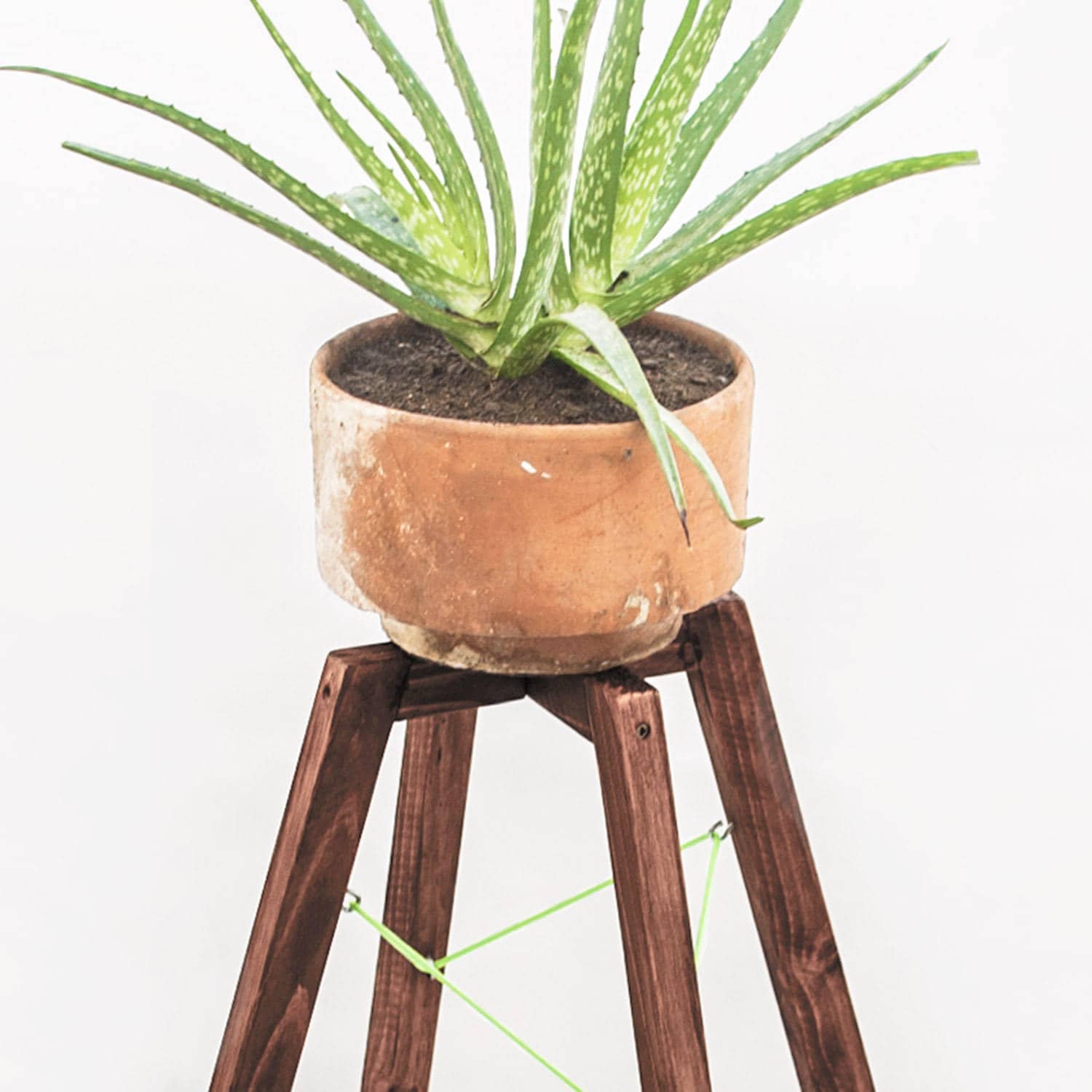 Vintage plant stand Rustic wooden planter stand Indoor
