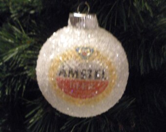 NEW Amstel Beer, glass glitter ornament