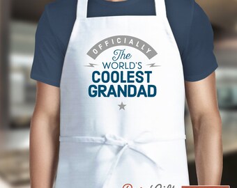 Grandad Gift, Birthday Gift For Grandad! Funny Apron, Coolest Grandad, Cooking Gift, Awesome Grandad, Personalized, Present For Grandad