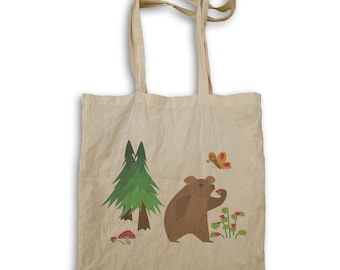 Bear in habitat Tote bag v963r