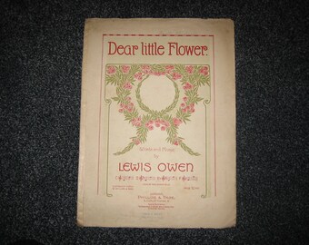 Vintage Sheet Music - Dear Little Flower