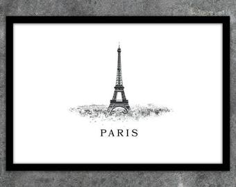 Print poster printable Paris France Eiffel Tower instant download A1 A2 A3 A4 A5 20 x 16-24 x 18-36 x 24 70 x 50 90 x 60 + US sizes