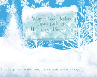 Winter Clipart, Winter Wonderland Clip Art, Christmas clipart