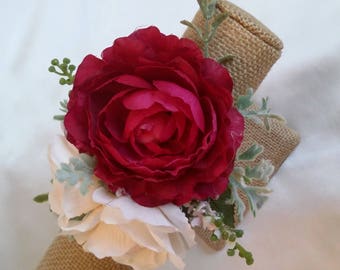Pink/Cranberry Wrist Corsage