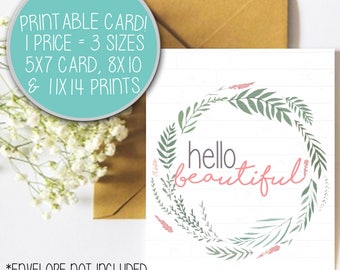 Happy Birthday Printable Card, 8x10 Enlargement Print, Birthday Card