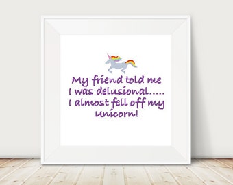 Delusional Unicorn Cross Stitch Pattern PDF Instant Download Delusional Unicorn Cross Stitch Pattern PDF Instant Download