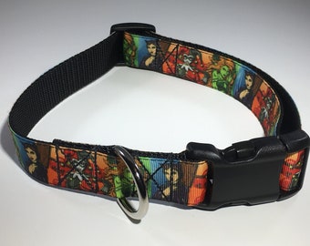 Batman Villain Girls 1" Large Dog Collar