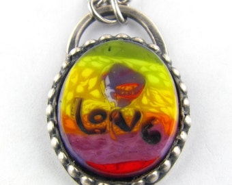 Love Lady Murrine Lampwork Glass Bead Necklace by Chase Designs