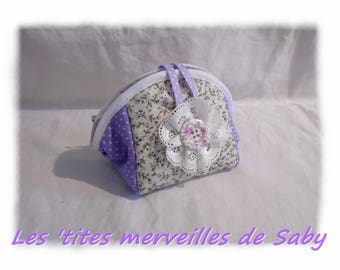 small purple spirit make up bag