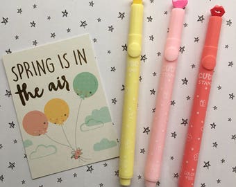 Cute Stamp Markers - Apple, Cloud, Flower, Heart, Lips, Star