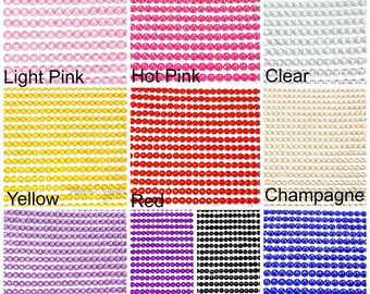 Self-Adhesive Rhinestone Stickers 4 mm Adhesive Rhinestones, Self Adhesive Rhinestones, Flat Back Rhinestone Gem Stickers, Nails, DIY Bows,