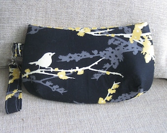 Black and Yellow Wristlet